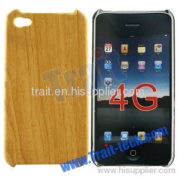 Brown Wood Grain Case for iPhone 4