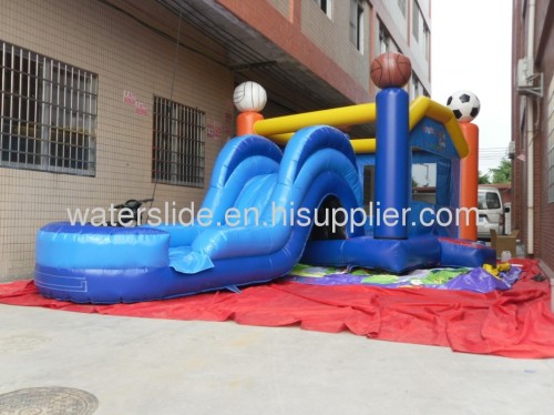 Inflatable water slide bounce house