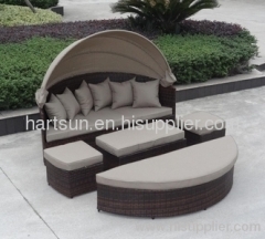 Garden rattan sun lounge set