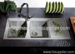 Granite/Quartz double bowl kitchen sink