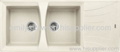 Granite/Quartz double bowl kitchen sink