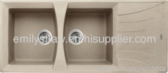 Granite/Quartz double bowl kitchen sink