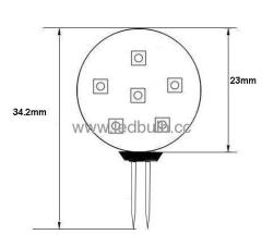 6SMD side pin G4 led flat disc light
