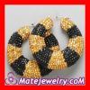 Celeb Inspired Black Gold Bamboo Earrings Wholesale