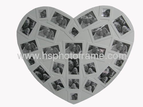 Wooden love heart photo frame