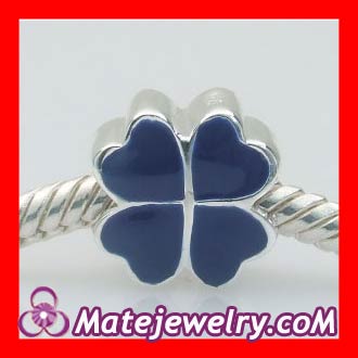 four leaf clover enamel charm