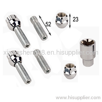 locking bolt lock with spine open nuts