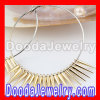 Cheap 22mm Gold Plated Basketball Wives Earring Spike Beads Wholesale
