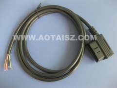 16P OBD Male to Open Wire