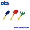 Garden spade and rake with wood handle