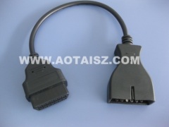 12P Daewoo to 16P OBD Female Diangostic Cable