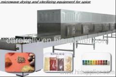 continuous condiment and spice microwave drying machine