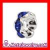 8mm Alloy Blue Crystal Spacer Beads For Basketball Wives Earrings