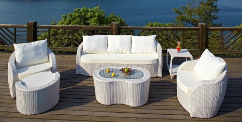 Outdoor rattan funirture garden sofa American design