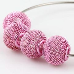 16mm Basketball Wives Pink Mesh Beads Wholesale