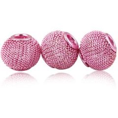 16mm Basketball Wives Pink Mesh Beads Wholesale