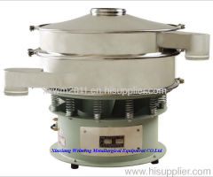 Rotary vibration separator for sieving garnet sand