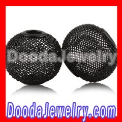 Large Black Mesh Ball Beads For Basketball Wives Hoop Earrings wholesale