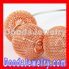 wholesale Basketball Wives Yellow Wire Mesh Balls Beads supplies