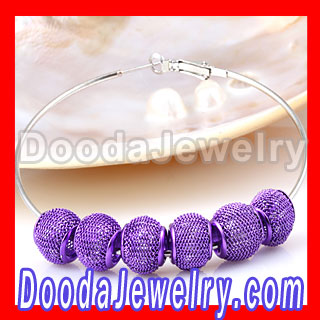 cheap Basketball Wives Purple Mesh Beads For Hoop Earrings Wholesale