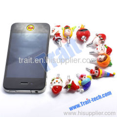 Cute Merry Christmas iPhone 4 Earphone Dustproof Plug (Snow man)