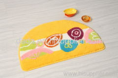 Acrylic Bath half-round Mat Set with latex Backing