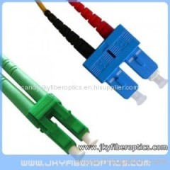 LC/APC to SC/UPC Singlemode Duplex Fiber Optic Patch Cord