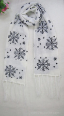 100% acrylic knitted winter scarf