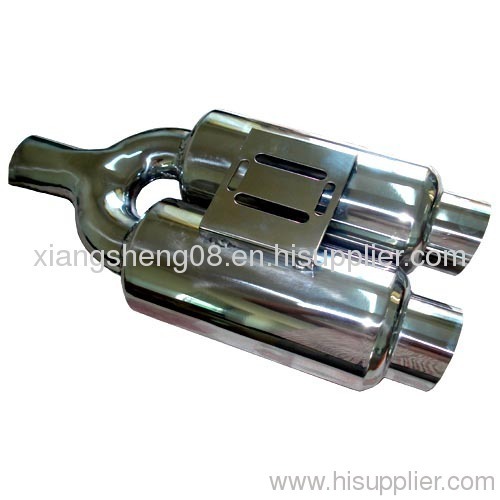 Y shape dual muffler