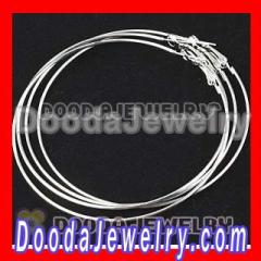 70mm Silver Plated Plain Basketball Wives Hoop Earrings Wholesale