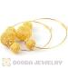 Basketball Wives Poparazzi crystal ball hoops gold earrings