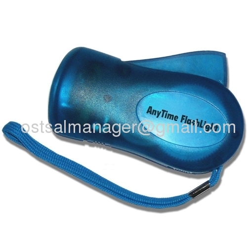 3led hand press dynamo torch / dynamo pocket torch