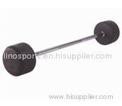 Fixed rubber barbell