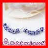 Dia 70mm Basketball Wives Hoop Earrings With Blue Crystal Ball Beads