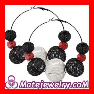 Mesh hoop earrings for sale