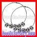 Basketball Wives black crystal ball hoop earrings