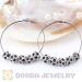 Basketball Wives black crystal ball hoop earrings