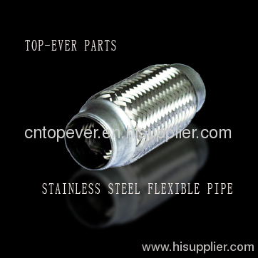 stainless steel exhaust flexible pipe with inner braid nipples with excellent felxibility and durability