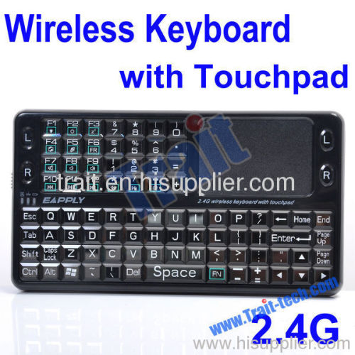 Mini Wireless 2.4GHz Rechargeable Integrated Keyboard With Touchpad Mouse EBO-013
