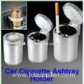 Silver Portable Car LED Light Cigarette Ashtray Holder
