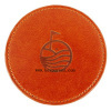 Round Leather Cup Mat