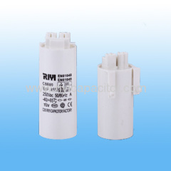 85℃ 8uf plastic push wire type without stud lighting capacitor