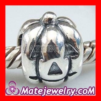 european sterling silver pumpkin charm