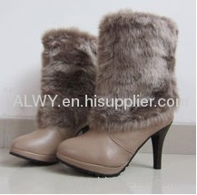 Winter leather boots