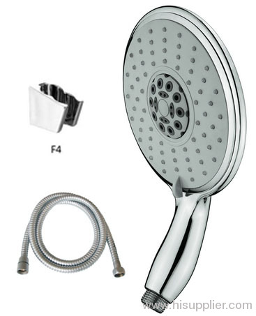 multi function big size water saving shower head manufacture with 1.5m stainless steel shower hose inlet pipe