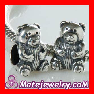 european silver bear charm