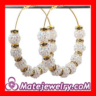basketball wives white crystal earrings