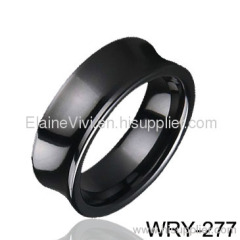 Concave Tungsten Rings Classic Black Rings mens wedding bands engagement rings fashion rings