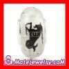 european Painted Zodiac Capricorn Fluorescent Glass Beads in 925 Silver Core