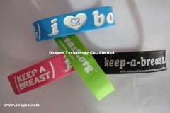 I Love Boobies Awareness Silicone Bracelets